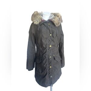 1 Madison Expedition – Brown Faux Fur Hooded Parka – S/P
